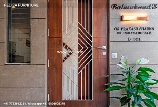 Wooden Door Design Iron Door Design Half Mirror Door Design Door Design With Glass And Wood
