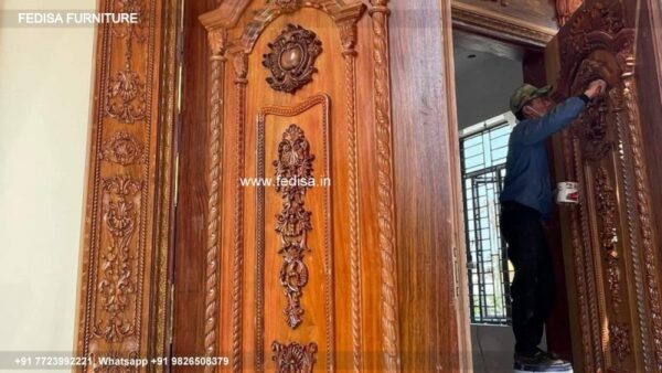 Wooden Door Design Iron Door Design Steel Gate Design Double Door Teak Veneer Door Design