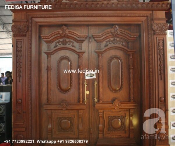 Wooden Door Design Double Door Design Flat Front Door Design Puja Room Glass Door Design