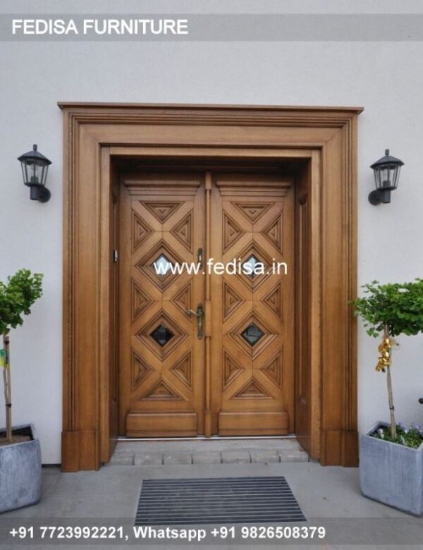 Door Design Front Door Design Teak Brown Color Door Aluminum Door And Window Design
