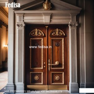 Engraved Wooden Door Latest Double Door Design No-6771