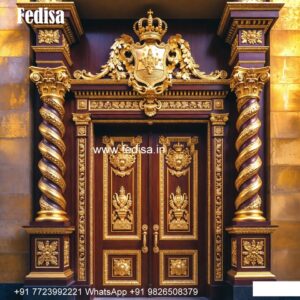 Carved Door Patterns Aluminum Double Doors Designs No-6889