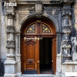 Villa Entrance Door Two Side Door Design No-6922