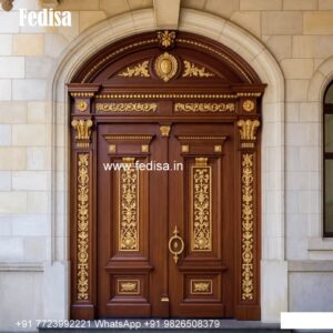 Traditional Carved Wooden Front Door Ideas Aluminum Door Sheet Design No-6926