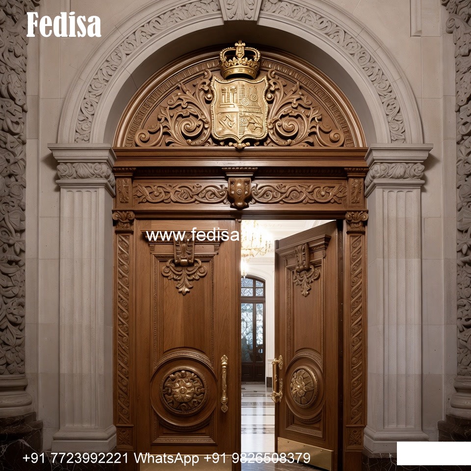French Classic Doors Vinayagar Door Design No-7040
