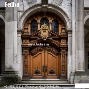 Handcrafted Wooden Door Glass Etching Designs For Pooja Doors No-7156