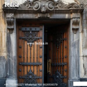 Handcrafted Wooden Door Aluminum Door Design For Bathroom No-7197