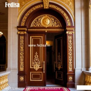 Traditional Carved Wooden Front Door Ideas Shop Front Glass Door Design No-7213