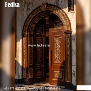 Elegant Double Door Classic Entry Design Iron Door Design For Flats No-7216