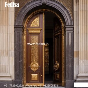 Hardwood Traditional Doors Main Gate Door Design Iron No-7239