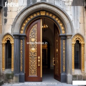 Arch Top Wooden Door Door Art Designs No-7262