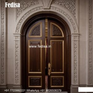 Glass Panel Classic Door Main Door Ventilation Design No-7264