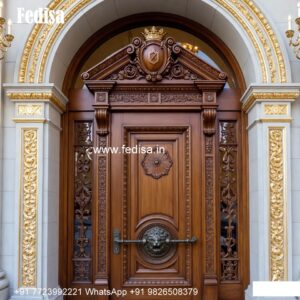 Glass Panel Classic Door Main Gate Design Single Door No-7305