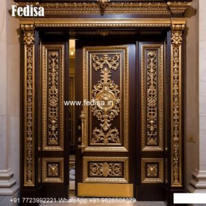 Wooden Carved Door Design Main Door Side Border Design No-7312