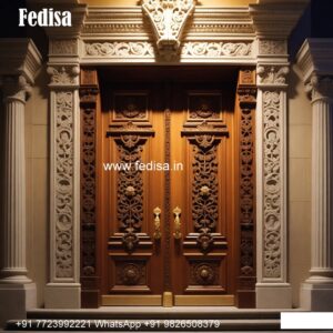 Arch Top Wooden Door Office Front Door Design No-7344