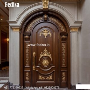 Glass Panel Classic Door Fiber Door Design For Bathroom No-7346