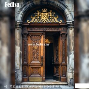 Rustic Classic Door Teak Front Door Design No-7407