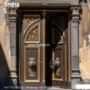 Vintage Wooden Door Designs For Houses Sliding Mirror Door Design No-7420