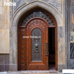 Carved Wooden Doors 5 Panel Door Design No-7442
