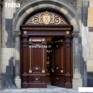 Handcrafted Wooden Door Arch Door Frame Design No-7443