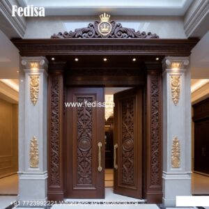 Hardwood Traditional Doors Main Door Granite Design No-7444