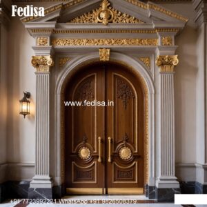 Arch Top Wooden Door Main Entrance Wooden Door Design No-7467