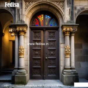 Solid Wood Classic Door Iron Door For Main Door No-7480