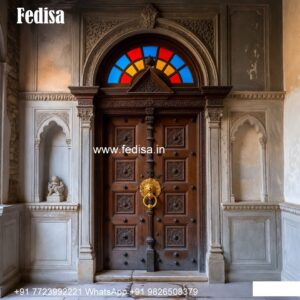Carved Wooden Doors Main Entrance Design For Flats No-7483