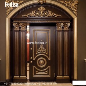 Front Entrance Classic Door Pooja Room Gate Design No-7494