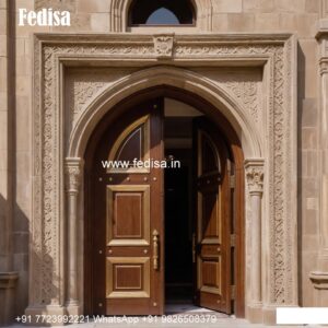 Arch Top Wooden Door Bathroom Wooden Door Design No-7508