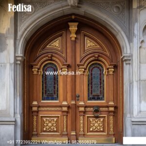 Vintage Wooden Door Door Frame Border Design No-7513