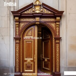 European Classic Door Single Round Door Design No-7527