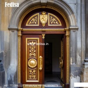 Classic Door Design Wooden Door Design With Mirror No-7593