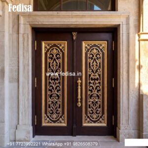 Double Door Classic Style Main Door Ke Design No-7671