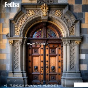Engraved Wooden Door Wood Main Door Design 2026 No-7673