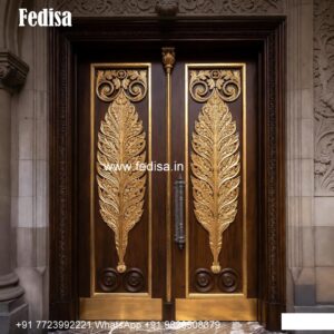 Hardwood Traditional Doors Ganesh Design On Glass Door No-7772