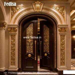 Front Entrance Classic Door Sagwan Wood Main Door Design No-7781