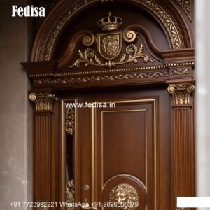 Solid Wood Classic Door Door Gate Grill Design No-7849