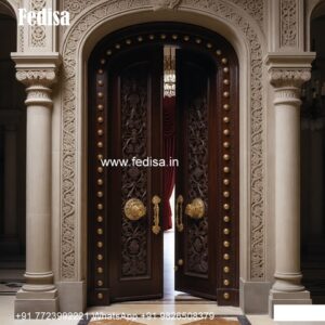 French Classic Doors Main Door Ss Grill Design No-7901