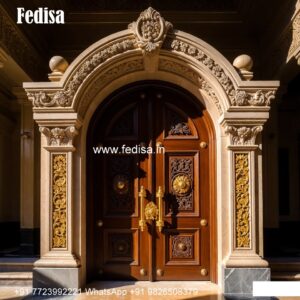 Traditional Carved Wooden Front Door Ideas Living Room Glass Door Design No-7910