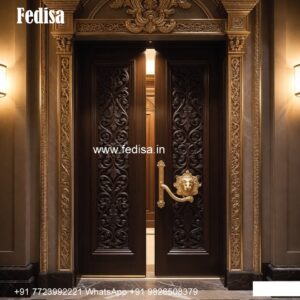 Solid Wood Classic Door Metallic Doors And Windows Designs No-7931