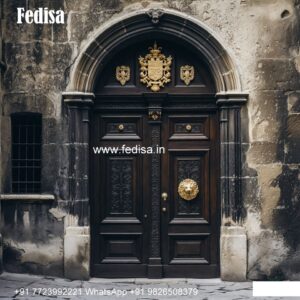 Home Entry Wooden Door Main Door Cement Design No-7946