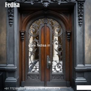 Handcrafted Wooden Door Puja Mandir Door Design No-7976