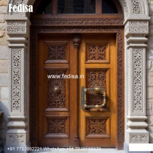 Double Door Classic Style Wooden Door Style No-8040