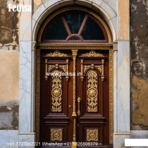 Arch Top Wooden Door Teak Wood Door Frame Design No-8041