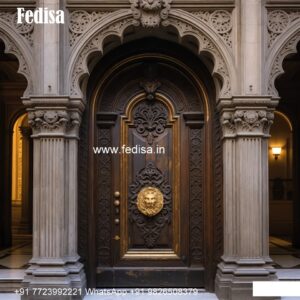 Wooden Carved Door Design Two Door Gate Design No-8050