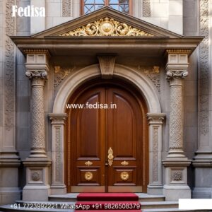 Front Entrance Classic Door Sagwan Double Door Design For Home No-8068