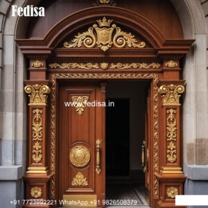 Home Entry Wooden Door Wood Double Door Design Latest No-8069
