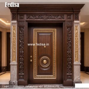 Elegant Double Door Classic Entry Design Best Iron Door Design No-8077