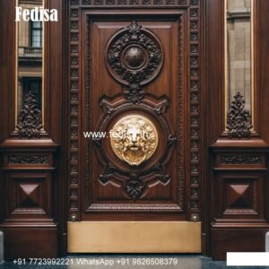 Engraved Wooden Door Sliding Screen Door Design No-8083